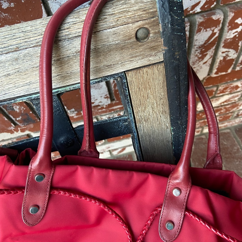 Agnes b. Voyage red travel tote - Picture 7 of 11